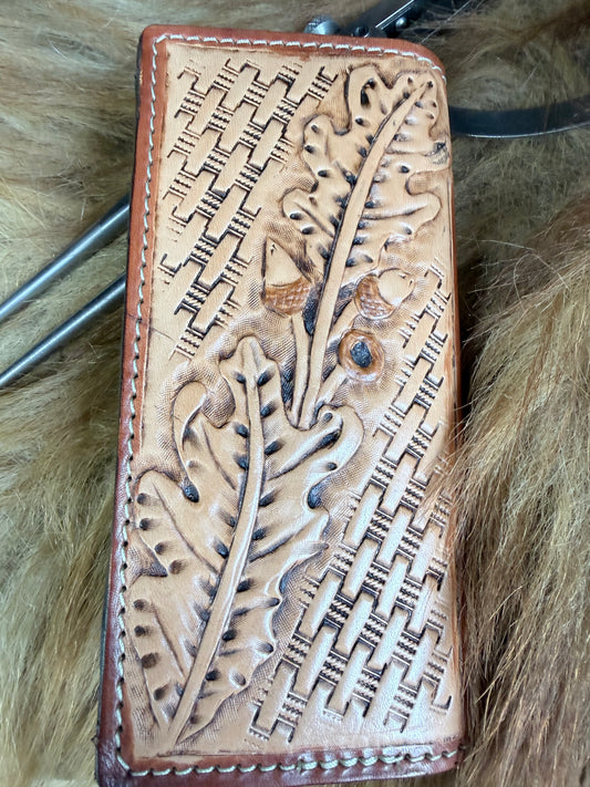 Oak leaf roper wallet