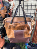 Leather tote bag