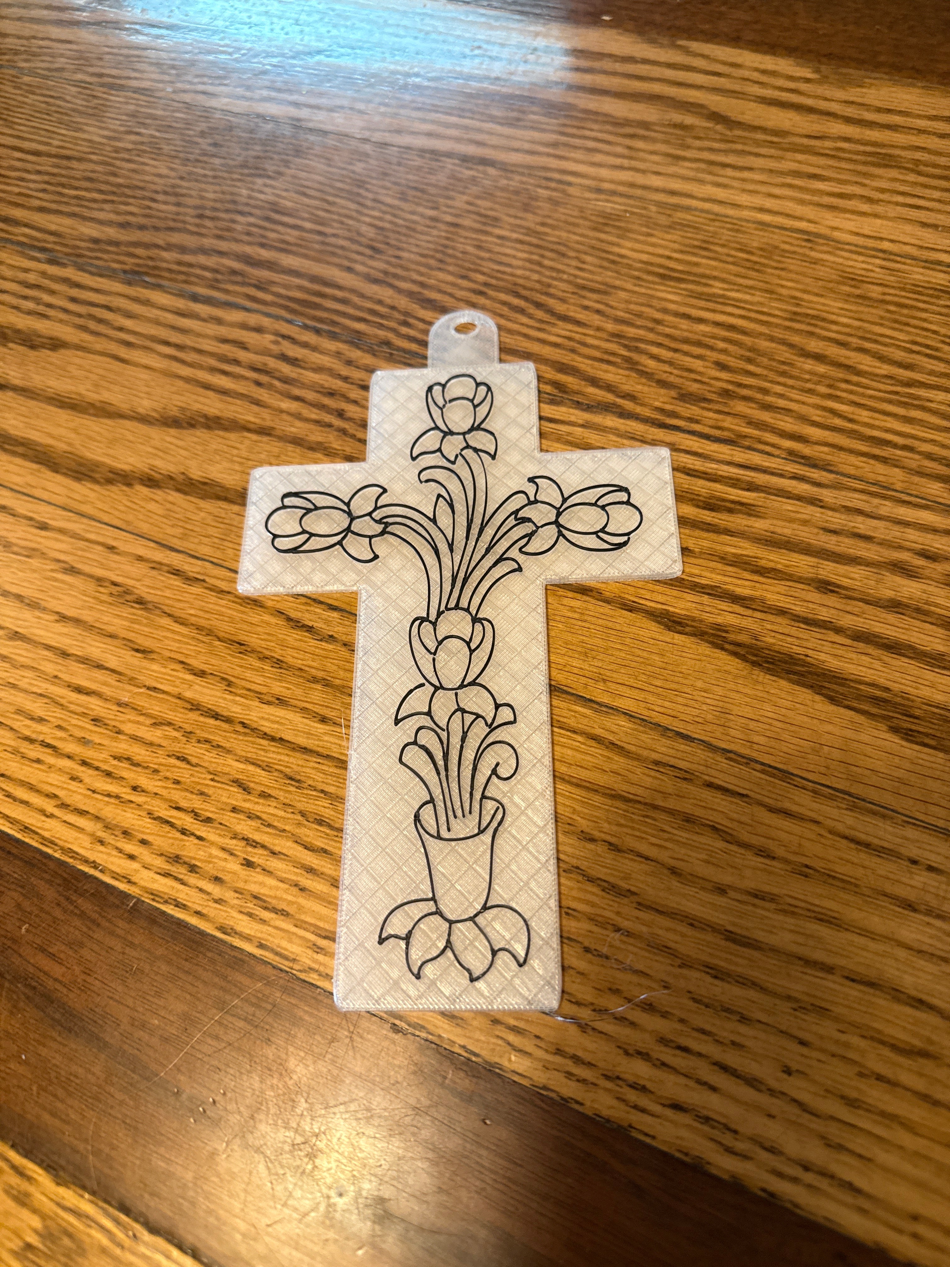 Cross tapoff - Small floral & vine