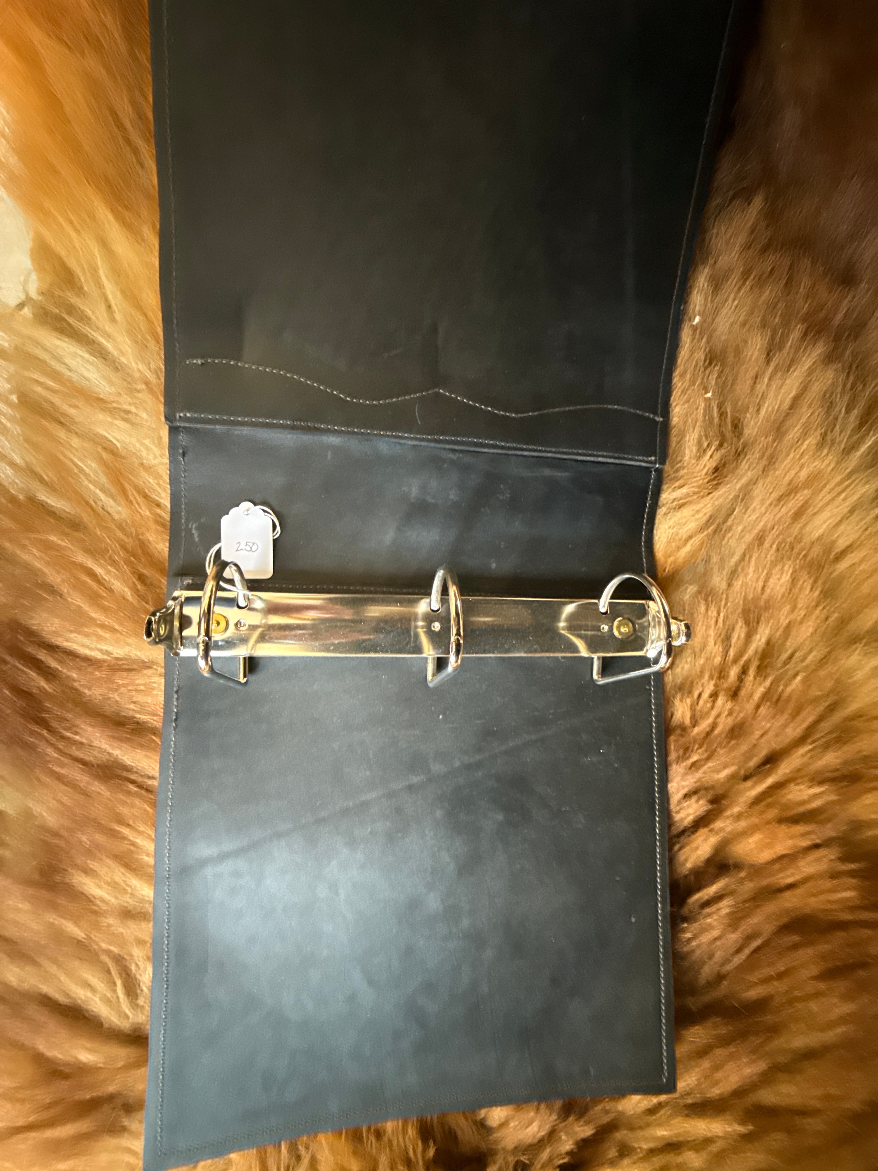 Tooled leather Three ring binder