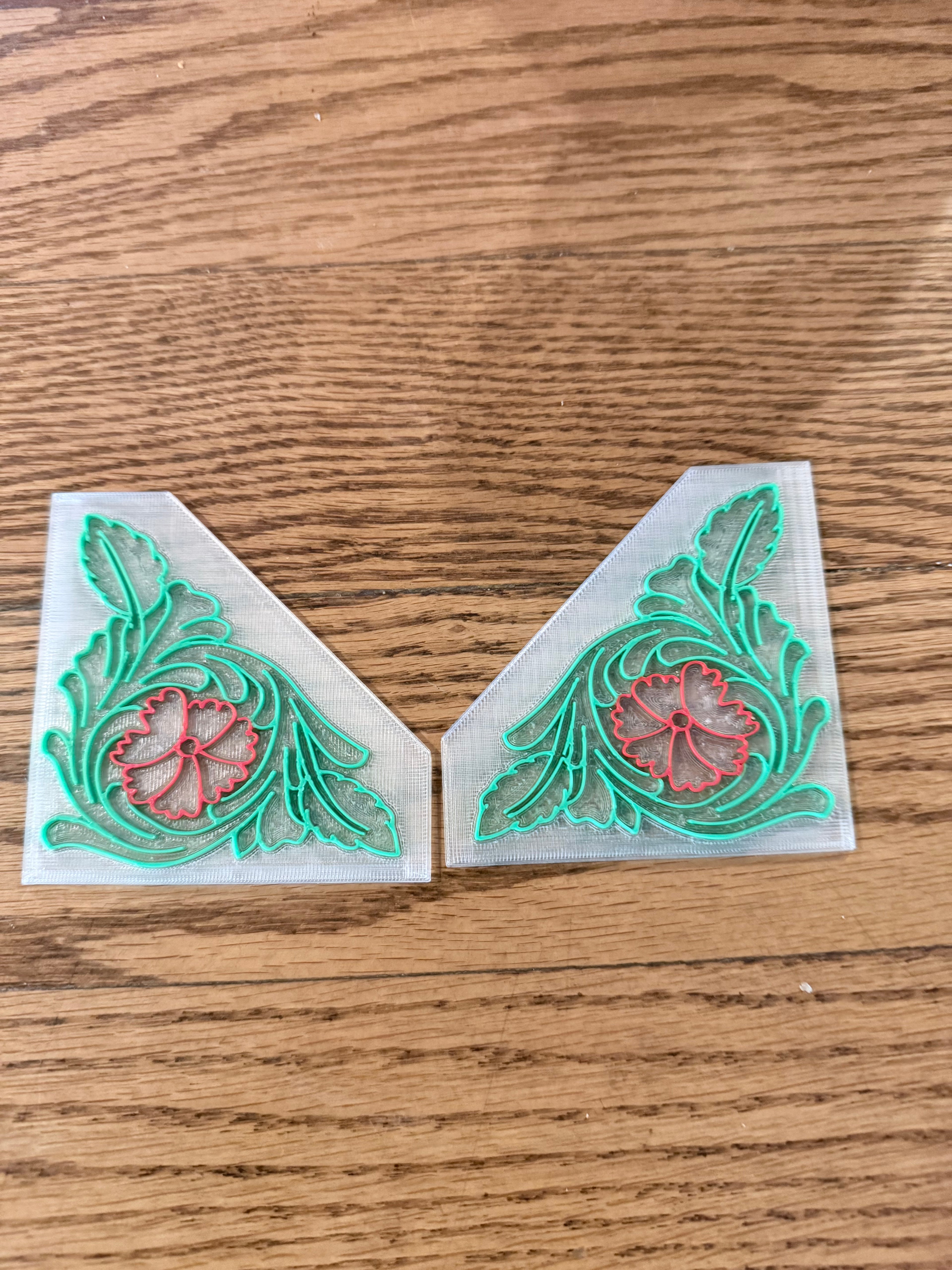 Corner tapoff set - small with flowers in
